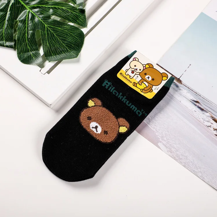 5 Носки с мультипликационным принтом Rilakkuma Kiiroitori, милые забавные женские хлопковые носки, впитывающие пот, дышащие, calcetines mujer - Цвет: 5
