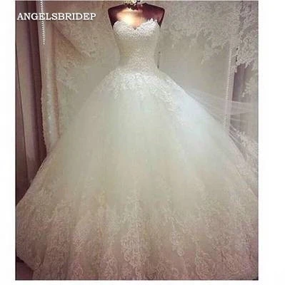 

ANGELSBRIDEP Sweetheart Ball Gown Wedding Dresses Vestido De Noiva Luxury Applique Bohemian Formal Bridal Dress Plus Size