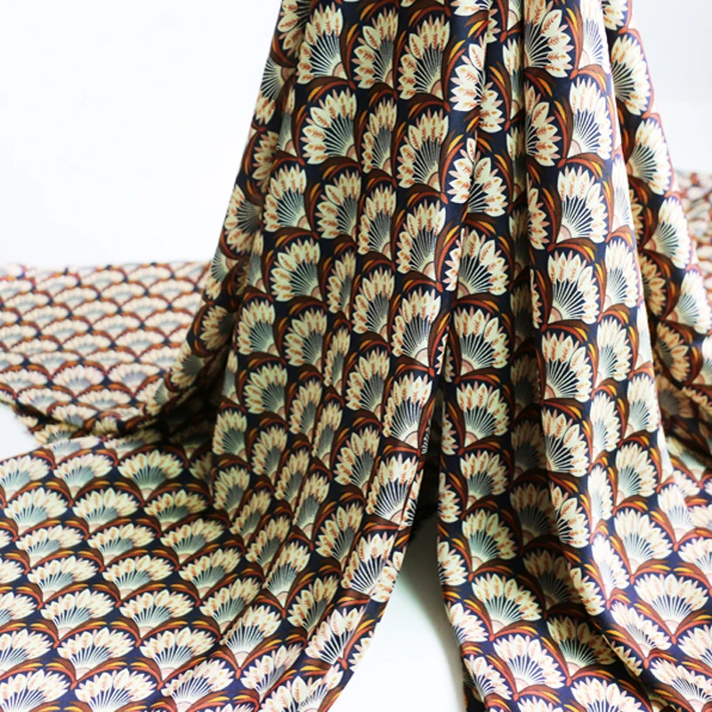 100 см * 145 японский веер материал мягкий шарф рубашка ткань сатин шифон|Ткань| |