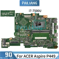 mainboard for acer aspire tmp449 i7 7500u laptop motherboard pa4db sr2zv ddr4 tested ok