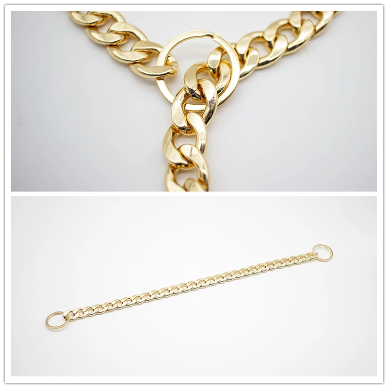 Регулируемый ошейник для собак металлическая цепь из нержавеющей стали