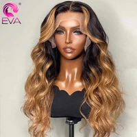 eva hair ombre lace front wig loose wave lace front human hair wigs for women honey blonde lace frontal wig 4x4 lace closure wig