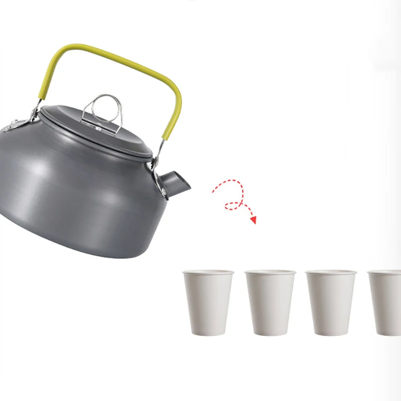 Портативный 0.8L открытый Пеший Туризм Кемпинг чайники чайник Кофе горшок houseused