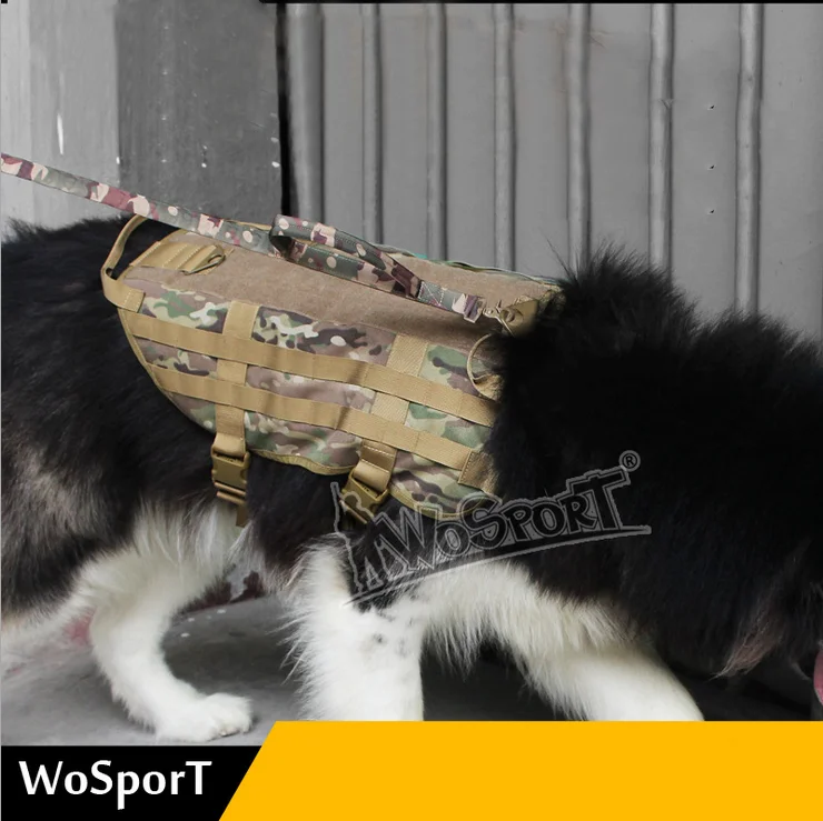 Тактический тренировочный жилет для собак MOLLE Compact Harness Одежда SWAT куртка |