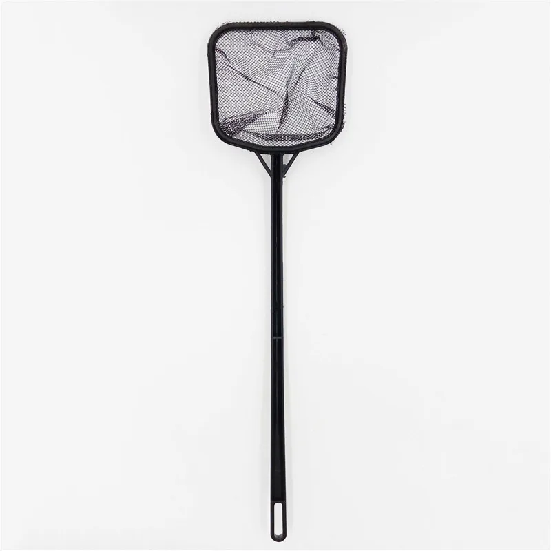 Portable Long Handle Square Aquarium Fish Tank Fishing Net Landing Net for Fish Small Medium Size 1pcs