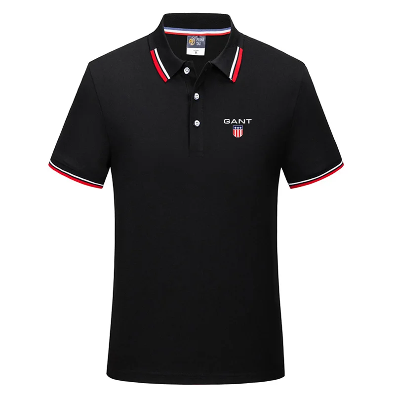 

2021 New Summer Fashion Casual Comfortable High Quality Men's Cotton Short-Sleeved POLO Shirt Lapel Shirt