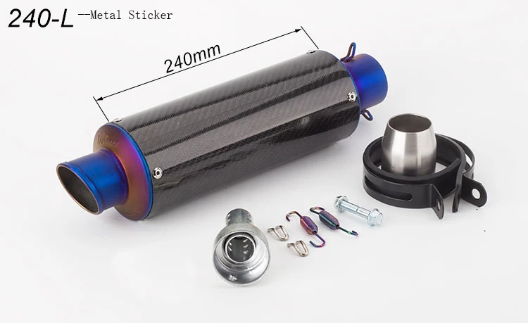 Универсальный Модифицированная выхлопная труба мотоцикла 51 мм глушитель из