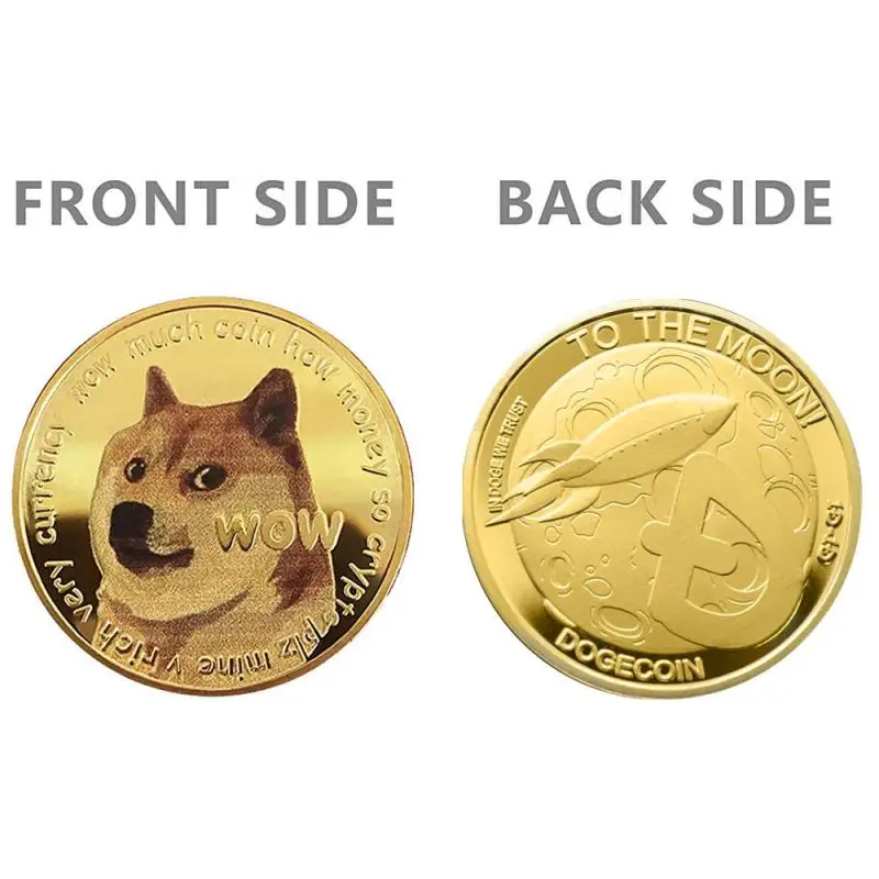 

Funny WOW Dogecoin Gold-plated Silver Commemorative Coin Collectible Great Gift Dog Souvenir Collection Gifts