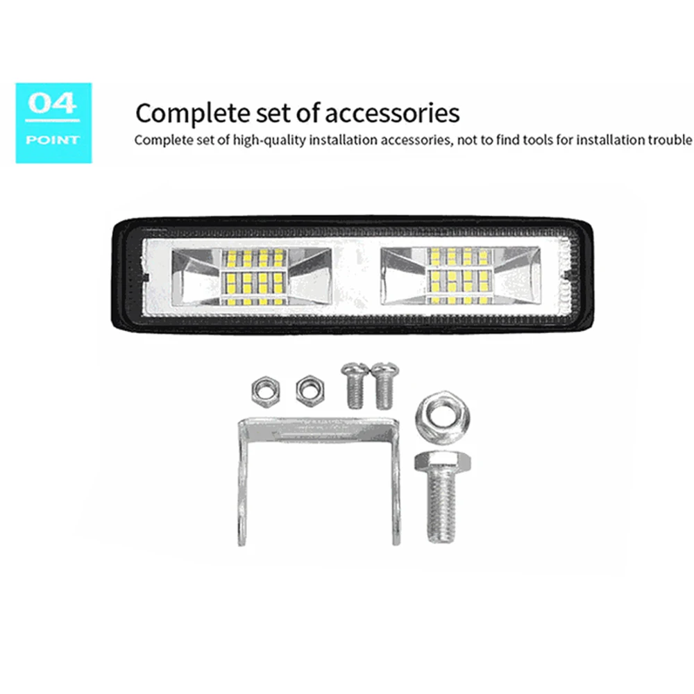 

1-2PCS Truck Headlights 48W LED Work Light Headlight Driving Lamp Waterproof Car Headlight Lamp Fog 6000K Spotlight IP67