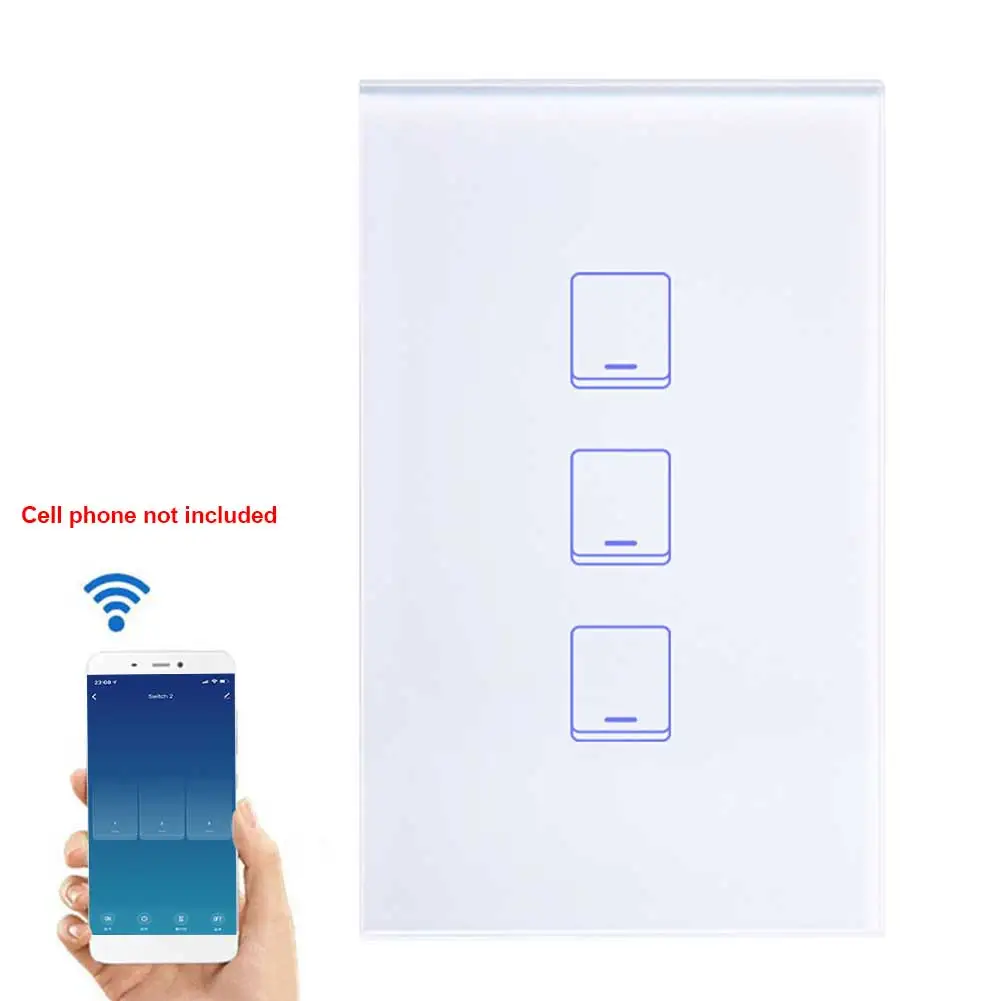 SONOFF T2US Lightweight Accessories Home Touch Panel Automatic Remote Control WIFI Wall Mounted Smart Switch Multifunction |
