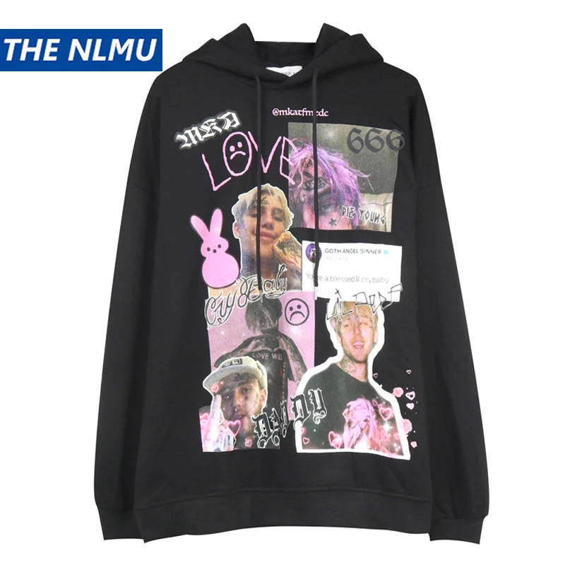 

2021 Autumn Funny Printed Hoodies and Sweatshirt Men Hip Hop Loose Hoodie Streetwear Harajuku Casual Cotton Tops Oversize WE296