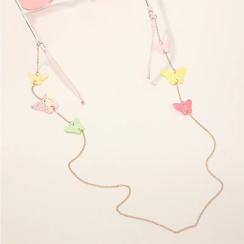 

Butterfly Sequins Mask Lanyard Beads Masks Strap Women Girls Chains Glasses Lanyard Strap Glasses Mask Jewelry DIY Supplies 1pc