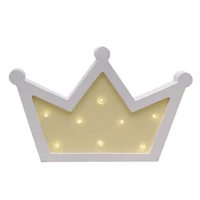 led crown wall decor led night light table lamp queen princess kings shaped sign lighted for birthday wedding party christmas