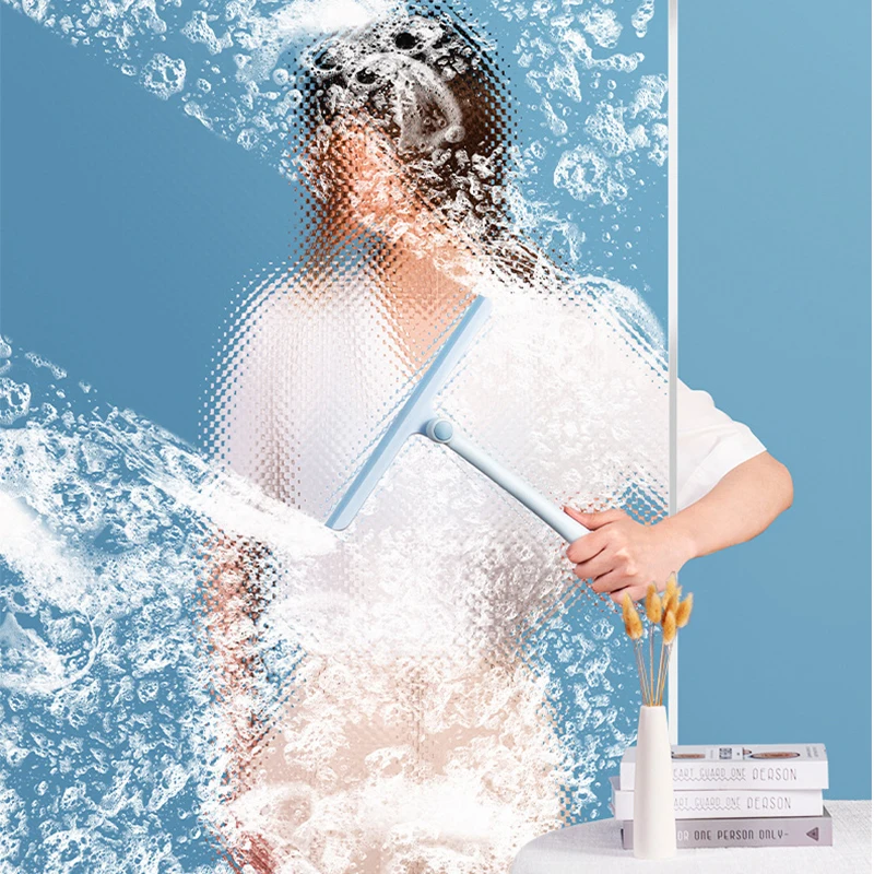 

360° Window Tile Multifunctional Cleaning Brush Silicone Scraper Glass Wiper Floor Cleaning For Kitchen Bathroom Household