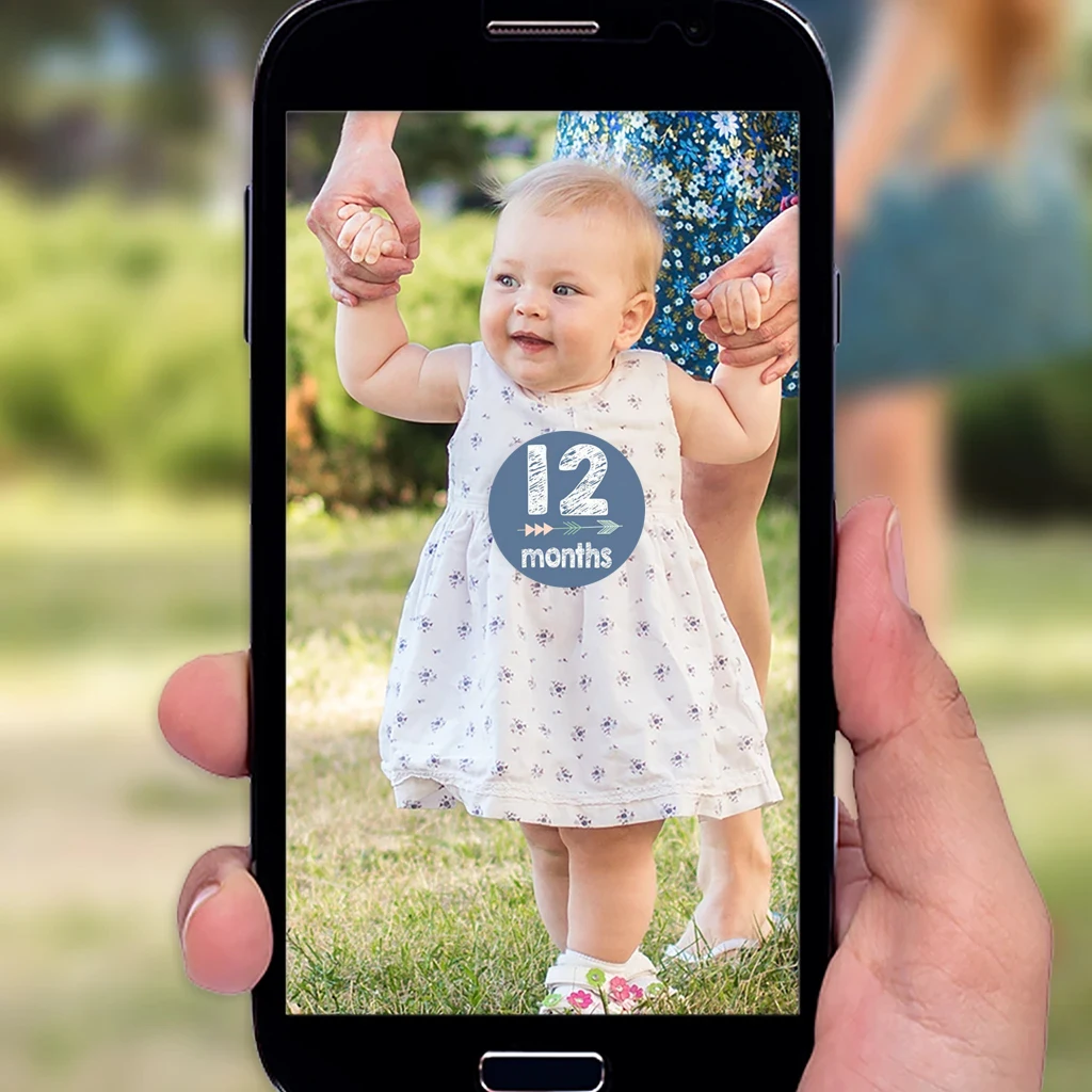 Pegatinas de Belly Milestone para beb&eacute;s, conjunto de n&uacute;meros, Firsts de 0 a 12M, regalo de ducha, accesorios para fotograf&iacute;a para ni&ntilde;as, accesorios para recuerdos, ropa-3