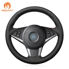 MEWANT черные чехлы на руль из искусственной кожи для BMW E60 E61 Touring 530d E63 E64 2004 2005 2006 -2007 2008 2009 2010