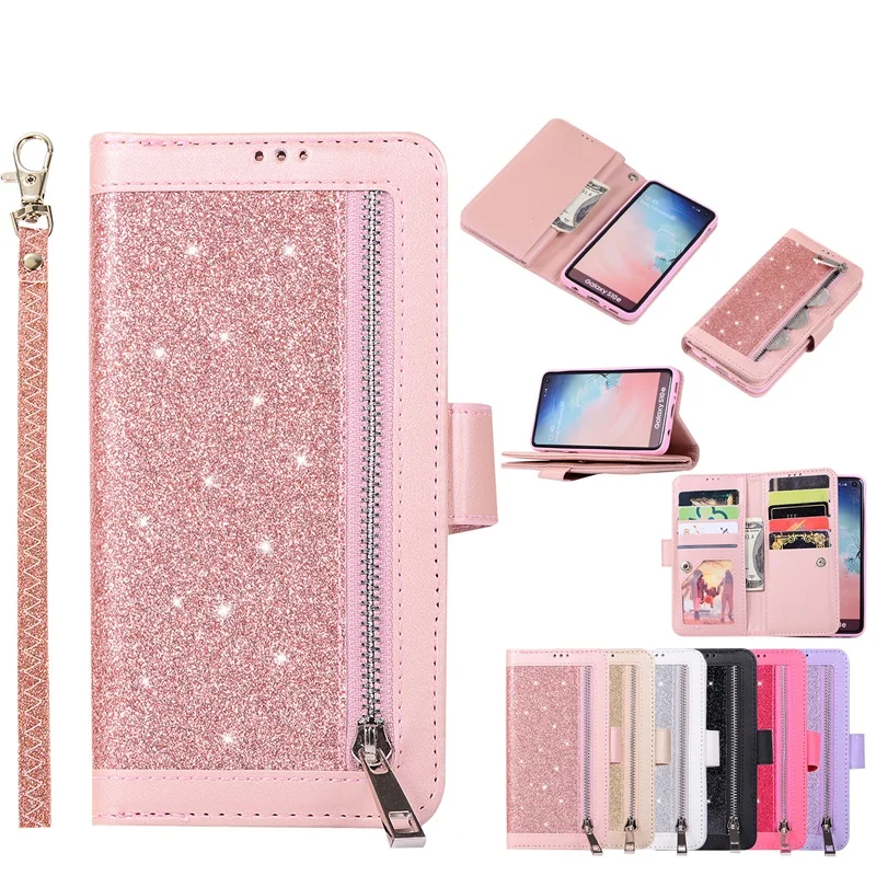 

Чехол для Samsung Galaxy A7 2018 A750F крышка Блестящий Флип кожаный кошелек на молнии чехол Капа для Galaxy A7 2018 чехол kimTHmall