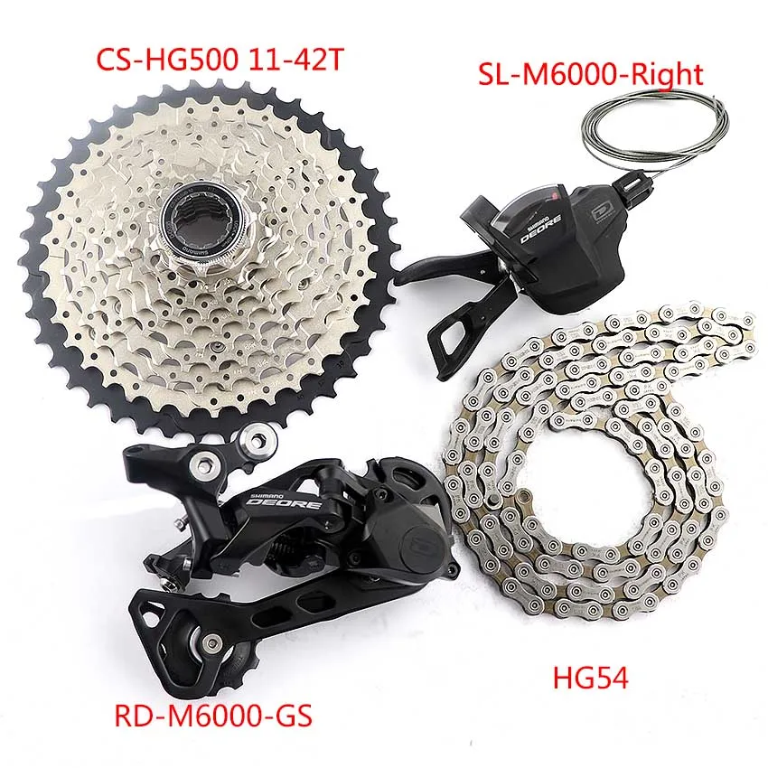 SHIMANO DEORE M6000 10 скоростной комплект для горного велосипеда MTB 1x10-speed 11-42T M6000 задний переключатель рычага переключения передач