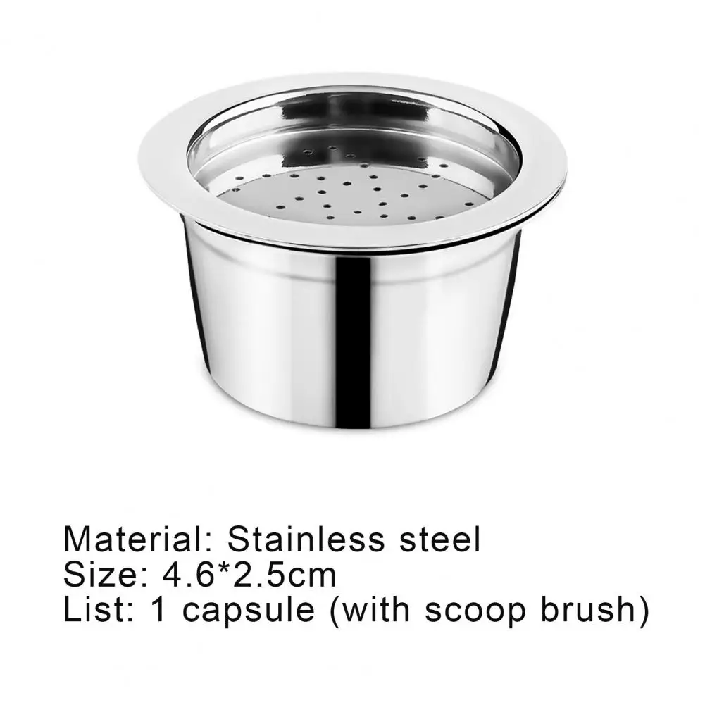 

Coffee Capsule Household Anti-rust Stainless Steel Reusable Refillable Pod Filter for Home Capsule Coffee Machine Filter