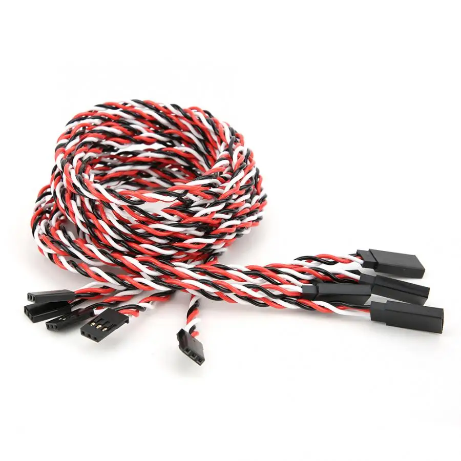 5 шт. 100 см 60 ядер черный/красный/белый многожильный провод сервопривод удлинитель