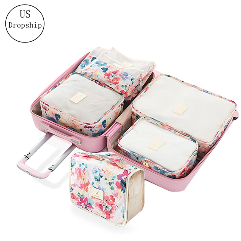 Дорожная сумка для женщин 6 шт./компл. переносная хранения органайзер багажа