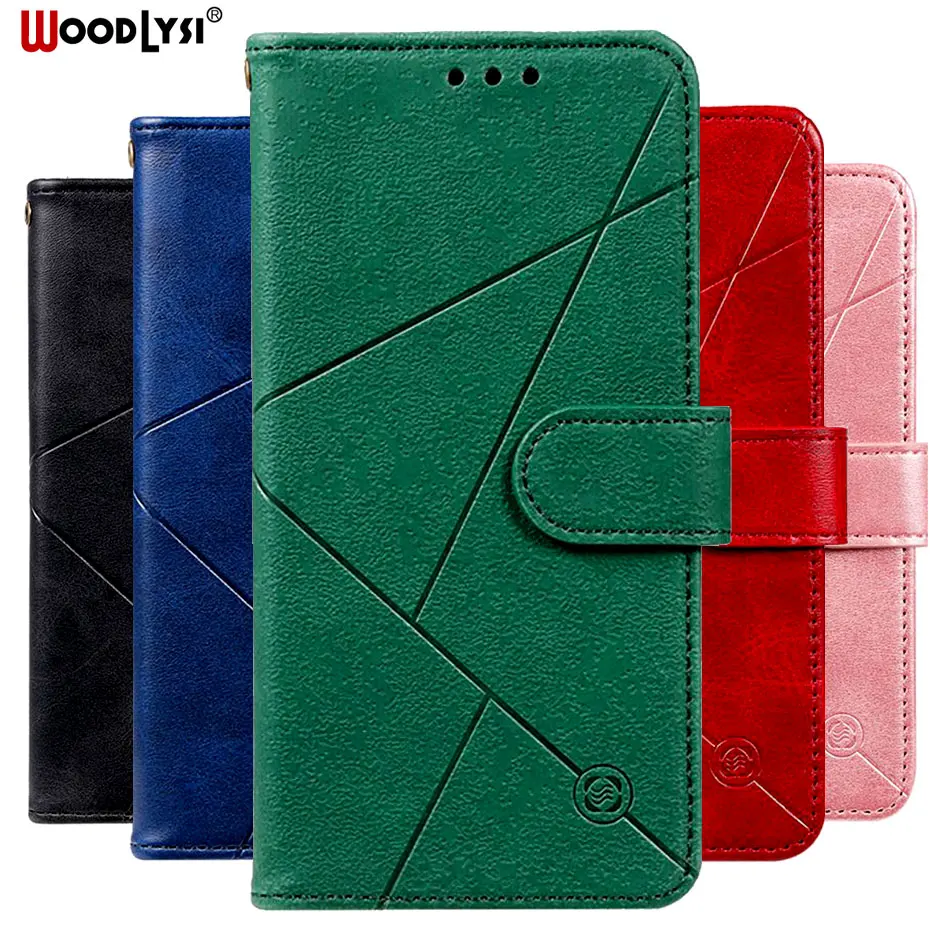 Кожаный чехол-книжка с 3D ромбовидным узором для Xiao mi A3 CC9 E 9 Lite Red Note 8 7 Pro