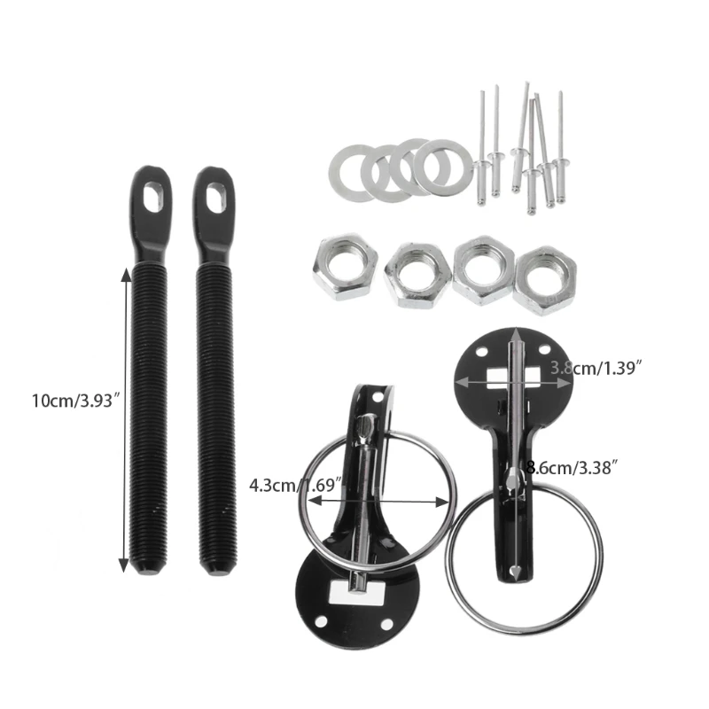 

New Cars Universal Aluminum Pin Bonnet Car Engine Cover Lock Kit Refitting 2018