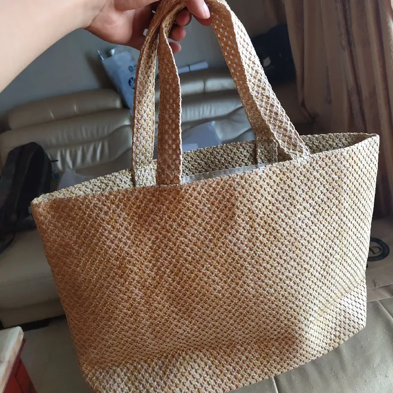 

Brand Designers Luxury Women Fashion Casual Shoulder Handbags Straw Weave Summer Ladies Shopping Bags Large Capacity Female Tote