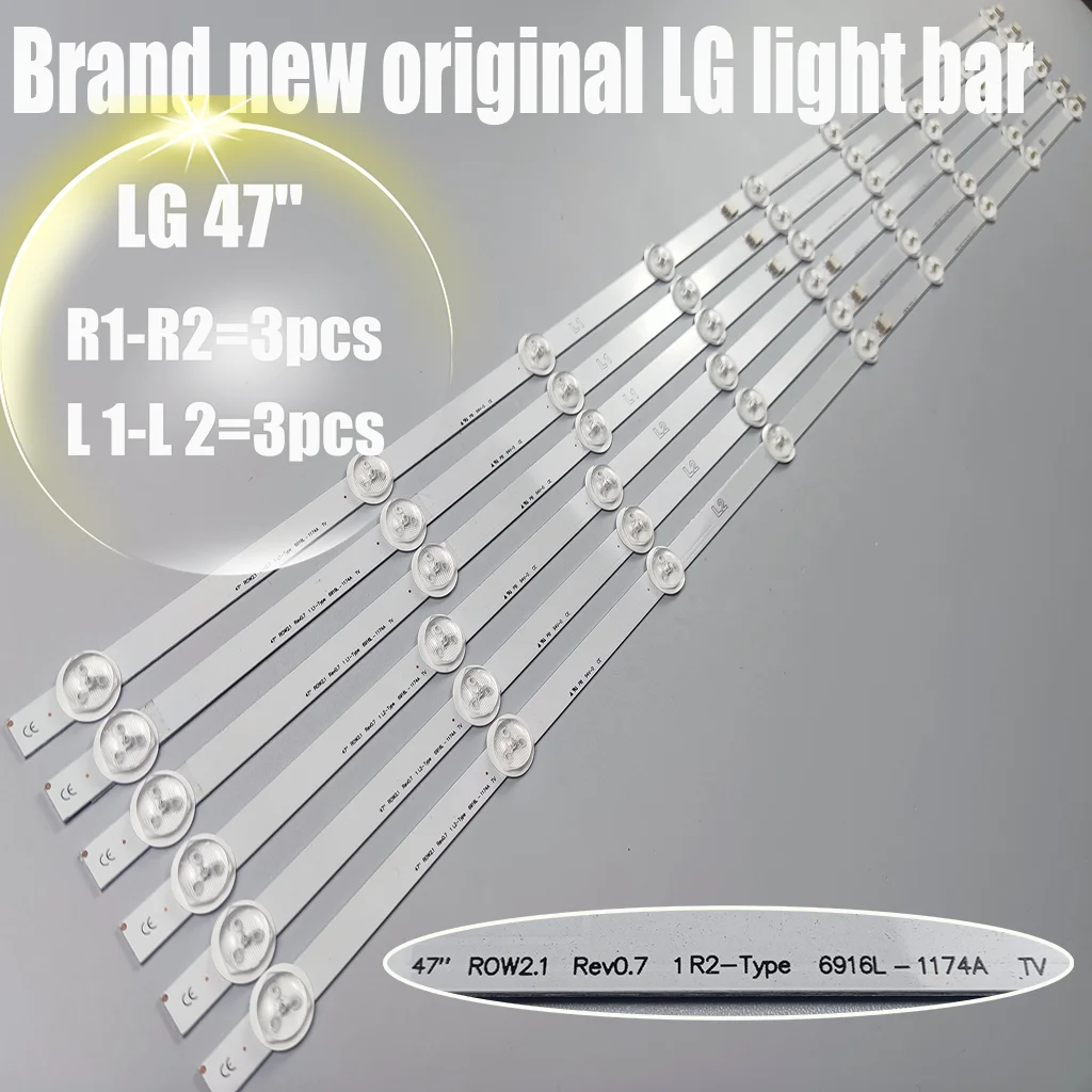 

New LED backlight For LG 47inch LC470DU 47LN5200 47LN5400-CN 47LN5700 47LA620V 6916L-1174A 6916L-1175A 6916L-1176A 6916L-1177A