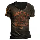 Мужская летняя футболка с круглым вырезом и коротким рукавом