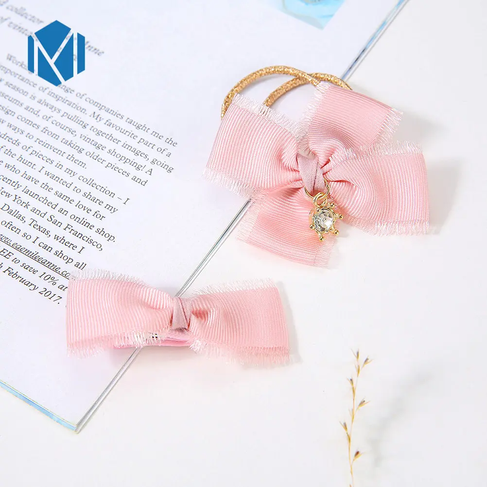 М MISM детские заколки для волос с бантом прозрачные эластичные резинки из