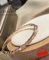 11 hot sale western style silver colour custom simple fashion snake bone luxury party bracelet personality shiny jewelry