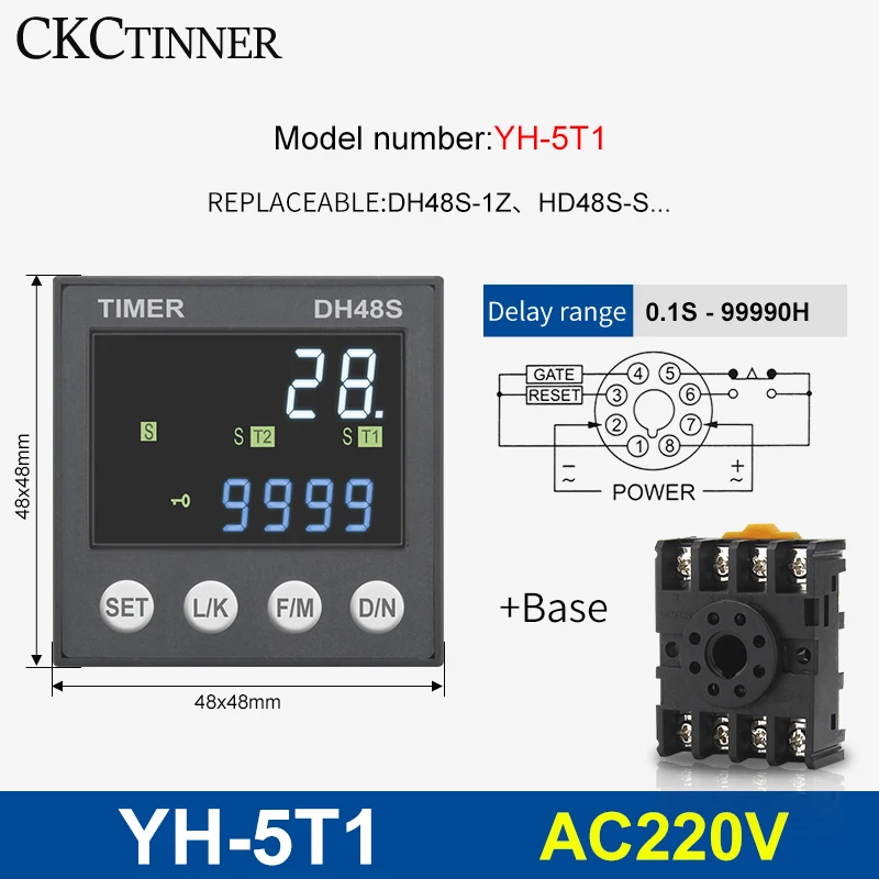 

Реле времени CKCTINNER DH48S 24В/220В