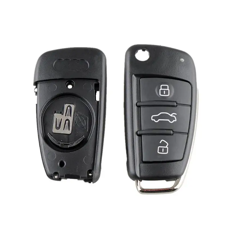 Car Remote Key Case 3 Buttons Flip Folding Portable Wear-resistant and Durable Shell Replacement for Audi A6 A8 | Автомобили и