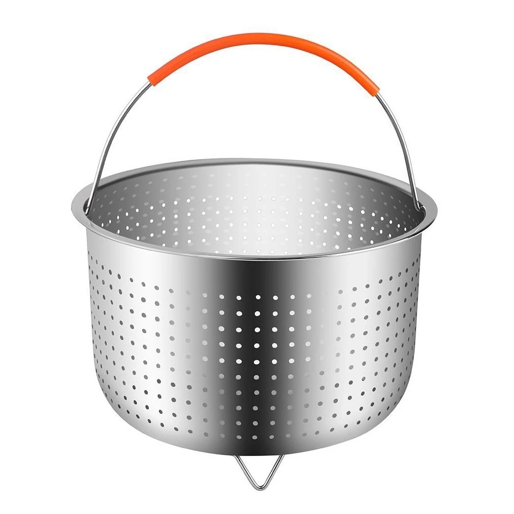 

Steamer Basket 304 Stainless Steel Multifunction Steaming Meat Vegetables Strainer Insert Pressure Cooker Anti-scalding Steamer