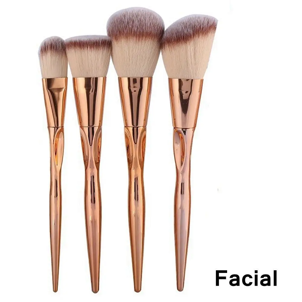 SZC005 4/8pcs Professional Nylon Makeup Brushes Set For Foundation Powder Blush Eyeshadow Concealer Lip Eye Make Up Brush Cosmetics - Handle Color: SZC005
