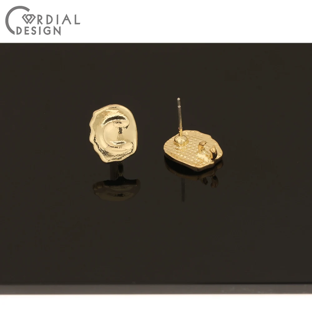 

Cordial Design 100Pcs 10*12MM Jewelry Accessories/Earring Stud/DIY Making/Hand Made/Irregular Shape/Jewelry Findings & Component