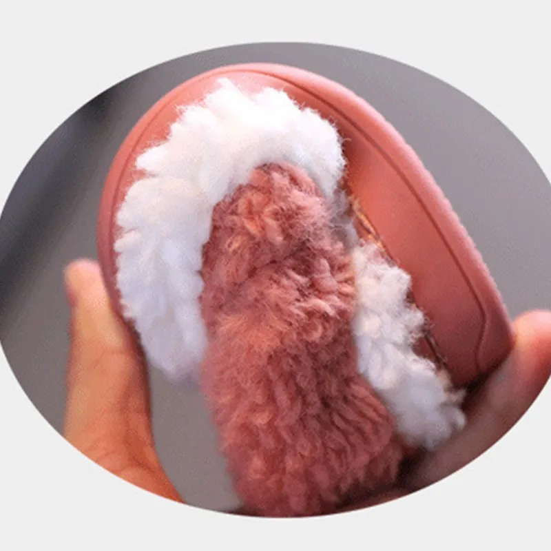 

Boys Autumn Winter Slippers Girls Cute Solid Color Plush Home Shoes Children Warm Fur Comfortable Shoes B0038
