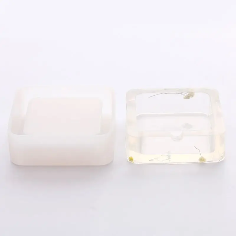 

Resin Moulds,4 Pcs Crystal Flower Pot Epoxy Mould Ashtray Silicone Mould Coaster Casting Mould Crafts Jewelry Making Tools Small