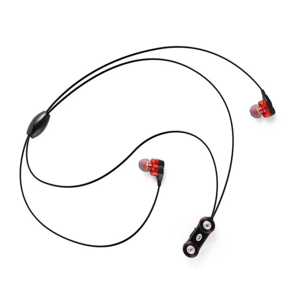 Leshp Dual Speaker Necklace Wireless 4.0 Stereo Sport Headset With Mic Magnetic Buckle Design Lossless Sound Quality | Электроника