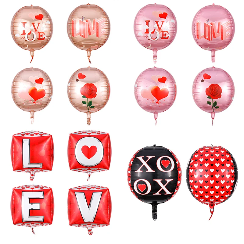 

22inch Love Balloon 4D Foil Round Balloons for Wedding party Decoration Valentine’s Day Balloon Decor Mariage Engagement Globos