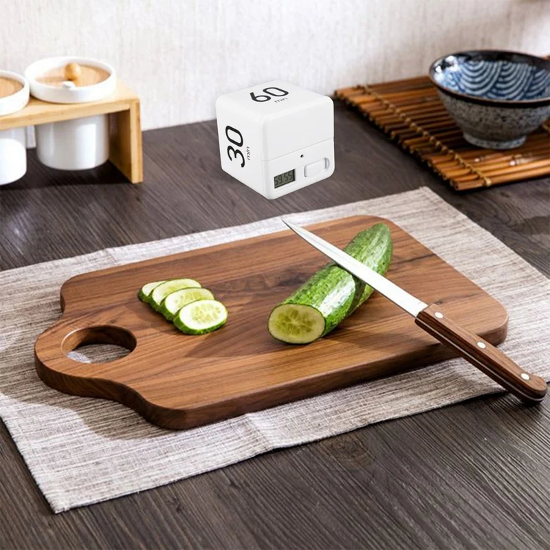 2 шт. таймер кухонный квадратный перезаряжаемый стильный мини 1-60 минут