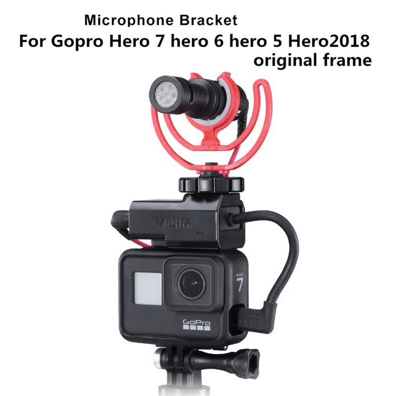 Быстросъемный держатель микрофона адаптер для GoPro 3 5 мм Gopro Hero 7/6/5 оригинальные
