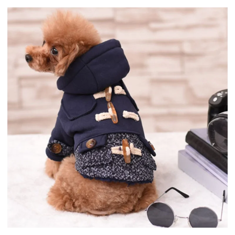 

New Thickening Warm Jacket Winter Dog Clothes Pet Coat Clothing Hooded Jumpsuit Warm Clothes For Dogs