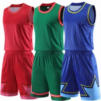 men youth throwback basketball training jersey set blank college tracksuits breathable basketball jerseys uniforms customized