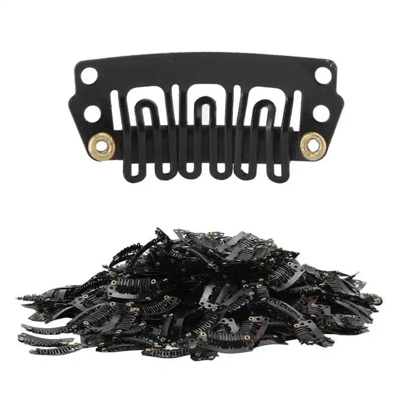 

Hair Ties Head For Hairstyles / bag 2.8U Hair Clips Iron Snap Clips Hair Extensions Wigs Hair Clip Accessories (Black)