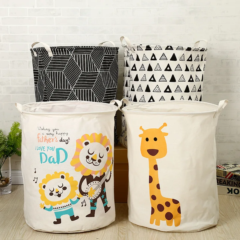 

1pc Cloth Art Folding Geometry Dirty Clothes Toys Storage Bucket Household Storage Basket Dirty Clothes Laundry Basket 40*50cm