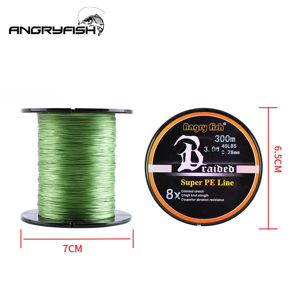 Angryfish 300 Meters 8 Strands Braided Fishing Line Multifilament Super PE Sea Saltwater Carp Fishing(not free shipping) | Спорт и