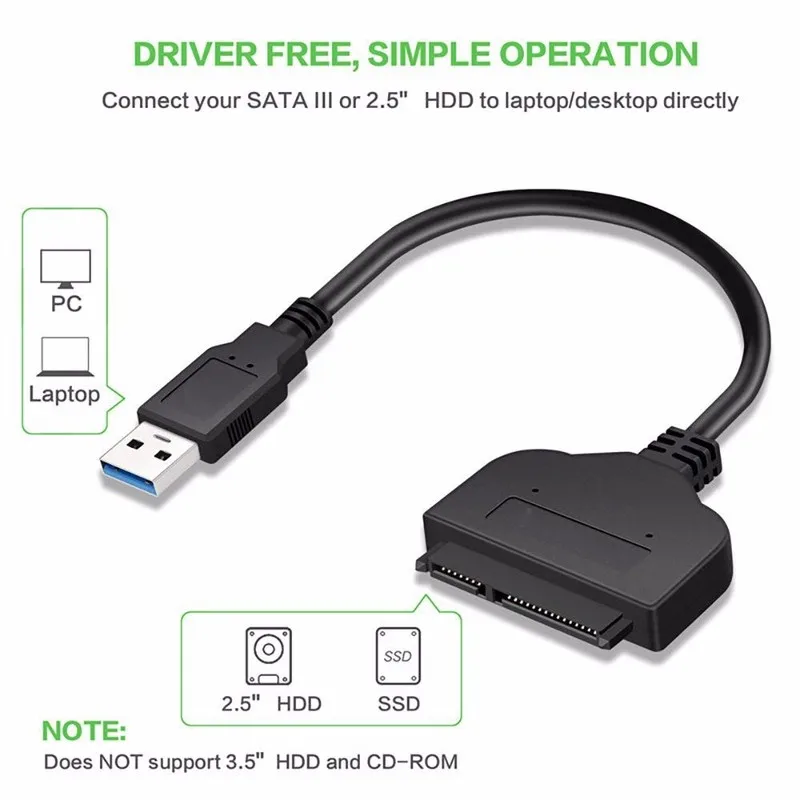 2 5 'внешний жесткий диск SSD harde Schijf 22 Pin Sata III Кабель USB 3 0 SATA кабель Адаптеры до 6