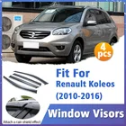 Оконный козырек для Renault Koleos 2010-2016, вентиляционная крышка, отделка, навесы, защита от солнца, дождя, дефлектор, автоаксессуары
